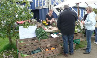 Salg af grøntsager i Hertha