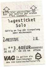 Metro-billet, Nürnberg
