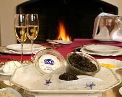 Kaviar og champagne